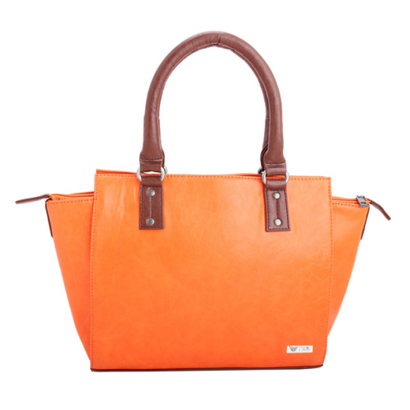 Bags, Custom Painted Orange Plaid Handbagsatchel