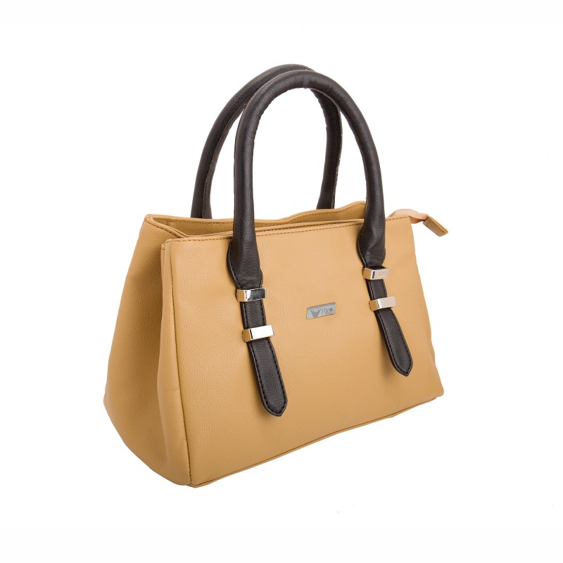 Beau Design Stylish Orange Color Imported PU Leather Handbag With  Adjustable Strap For Women's/Ladies/Girls